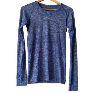 Lululemon Swiftly Tech Long Sleeve Blue Purple Women's 6 Sporty Athletic